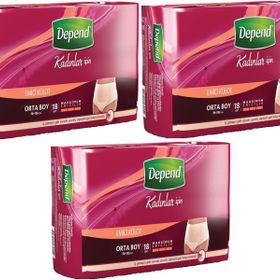 Depend 3x18'li Eko Paket Orta Kadın Emici Külot