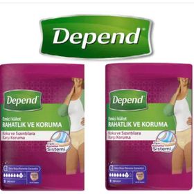 Depend 42-50 Beden 9+9 18 Adet Kadın Büyük Boy Emici Külot
