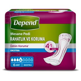 Depend 6 Adet Kadın Ekstra Mesane Pedi