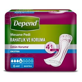 Depend 6 Adet Kadın Ekstra Mesane Pedi