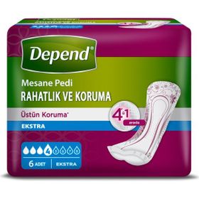 Depend 6 Adet Kadın Ekstra Mesane Pedi