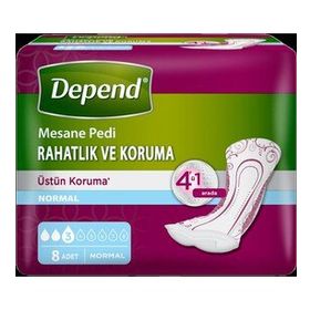 Depend 8 Adet Kadın Normal Mesane Pedi