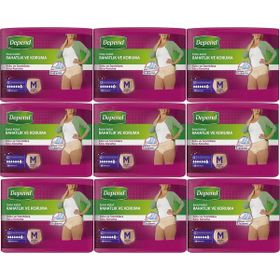 Depend 9 Paket 10'lu Medium-Orta Emici Külot Kadın Hasta Bezi