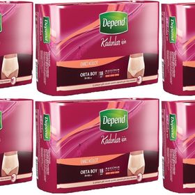 Depend Avantaj Orta Kadın 108 Adet Emici Külot Hasta Bezi