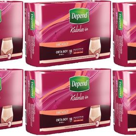 Depend Avantaj Orta Kadın 108 Adet Emici Külot Hasta Bezi
