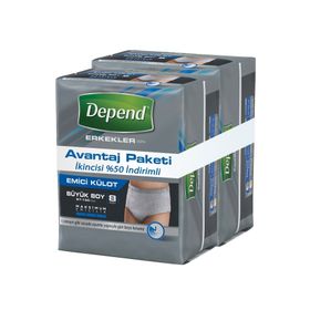 Depend Büyük 16 Adet Erkek Emici Külot