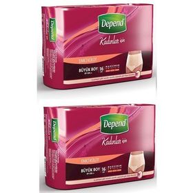 Depend Büyük 16 Adet Kadın Emici Külot