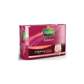 Depend Büyük 16 Adet Kadın Emici Külot