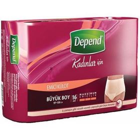 Depend Büyük 16 Adet Kadın Emici Külot