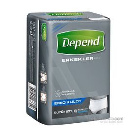 Depend Büyük 8 Adet Erkek Emici Külot