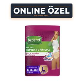 Depend Büyük Boy 6x9 Adet Emici Kadın Külot