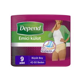 Depend Büyük Boy 9'lu Emici Kadın Külot