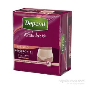 Depend Büyük Boy 9'lu Emici Kadın Külot