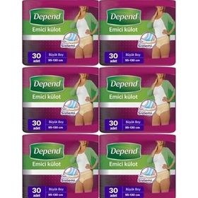 Depend Büyük Kadın 180 Adet Emici Külot Hasta Bezi