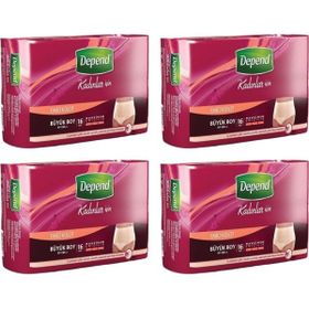Depend Büyük Kadın 4x16 Adet Emici Külot