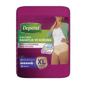 Depend Ekstra Buyuk Boy 50-54 Beden 10 Adet Emici Külot