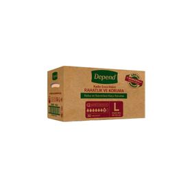 Depend Emici Külot Büyük Boy L 2x30 Adet Kadın Hasta Bezi