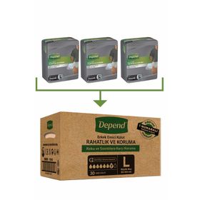 Depend Emici Large Kadın 30'lu Külot Hasta Bezi
