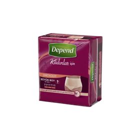 Depend Kadın 9 Adet Büyük Large Beden Emici Külot