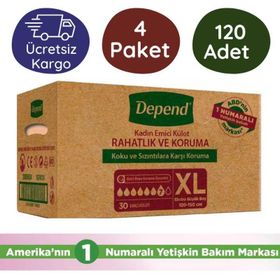 Depend Kadın Büyük Boy Xl Beden 120 Adet Emici Külot