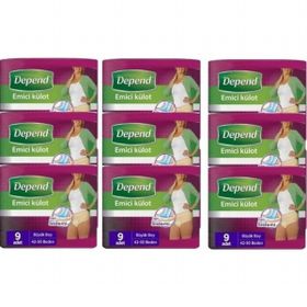 Depend Kadın Büyük L Beden 5 Paket 80 Adet Emici Külot
