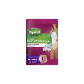 Depend Kadın Büyük L Beden 95-130 cm 96 Adet Emici Külot