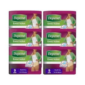 Depend Kadın Extra Büyük 6x9 Adet Kadın Emici Külot