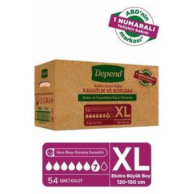 Depend Kadın Extra Büyük 6x9 Adet Kadın Emici Külot