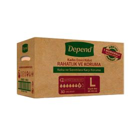 Depend Kadın Large 30 Adet Emici Külot Hasta Bezi
