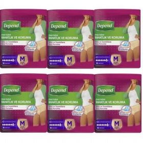 Depend Kadın Medium Orta Boy 6x10 Adet Emici Külot