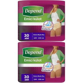 Depend Kadın XLarge 2x30 Adet Emici Külot Hasta Bezi