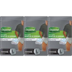 Depend L Beden 24 Adet Erkek Emici Külot Hasta Bezi