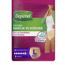 Depend L Beden 9+9 Adet Kadın Emici Külot