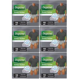 Depend Large 6x10 Adet Emici Külot Erkek Hasta Bezi