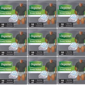 Depend Large 9x10 Adet Emici Külot Erkek Hasta Bezi