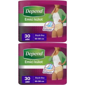Depend Large Kadın 2x30 Adet Emici Külot Hasta Bezi