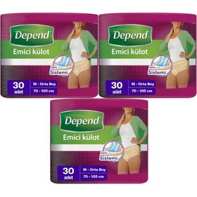 Depend M 30 Adet 10'lu x 3 Emici Külot Bayan