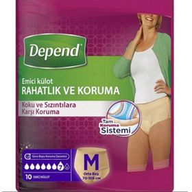 Depend M Beden 10+10 Adet Kadın Emici Külot