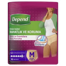 Depend M Beden 10x6 60 Adet Kadın Emici Külot