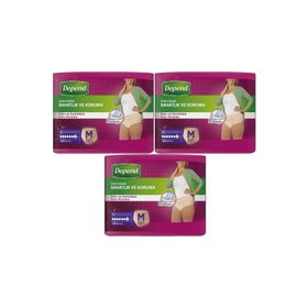 Depend Medium Kadın 3x30 Adet Emici Külot Hasta Bezi