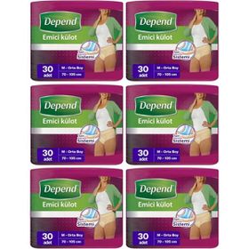 Depend Medium Kadın 6x30 Adet Emici Külot Hasta Bezi