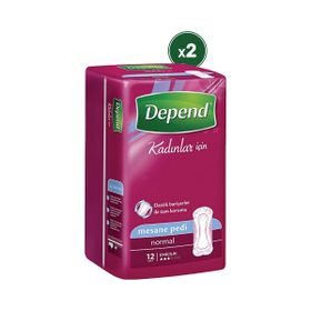 Depend Normal 12'li 2 Paket Kadın Mesane Pedi