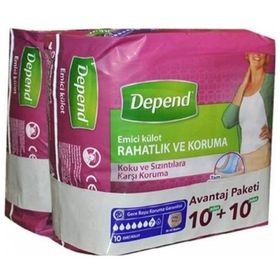 Depend Orta 2x10'lu Emici Kadın Külot