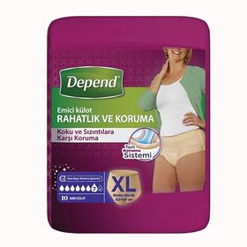 Depend XL 120-150 cm 10'lu 5 Paket Emici Külot
