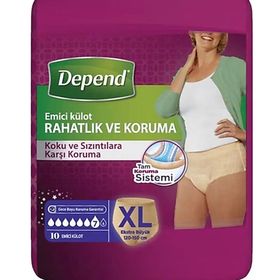 Depend XL 120-150 cm 10'lu 8 Paket Emici Külot