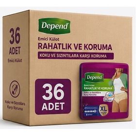 Depend Xl Ekstra Büyük Beden 9x4 36 Adet Kadın Emici Külot