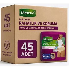 Depend Xl Ekstra Büyük Beden 9x5 45 Adet Kadın Emici Külot