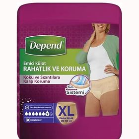 Depend XL Ekstra Büyük Boy 30'lu Hasta Bezi