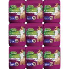 Depend XL Extra Büyük 9x9 Adet Emici Külot Hasta Bezi