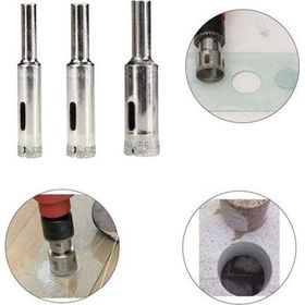 Depolife 10 12 14 mm Elmas Uç 3 Parça Mermer Granit Fayans Cam Yuvarlak Delme Pancı